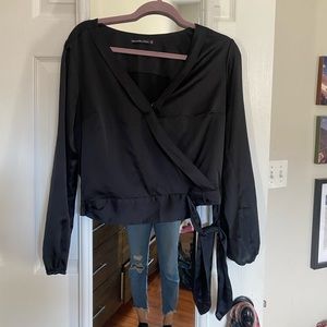 Abercrombie Satin long sleeve shirt